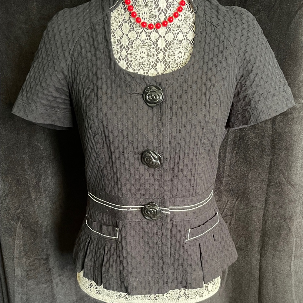 Ambition Black Detail Ladies Top